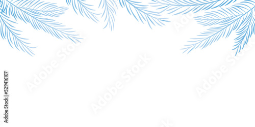 christmas winter background landscape fir branches border