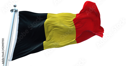 Belgium flag on transparent background 4k