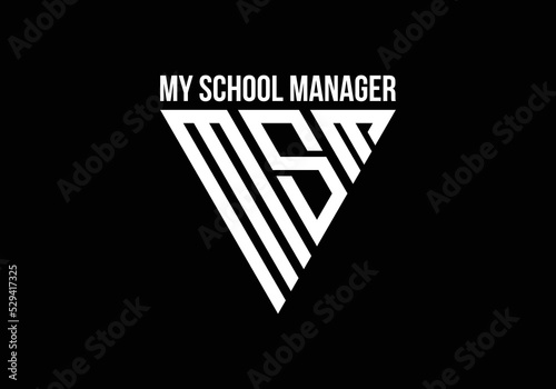 MSM My School Manager Initial Monogram Letter m s m Logo Design Vector Template M S M Letter Logo Design photo