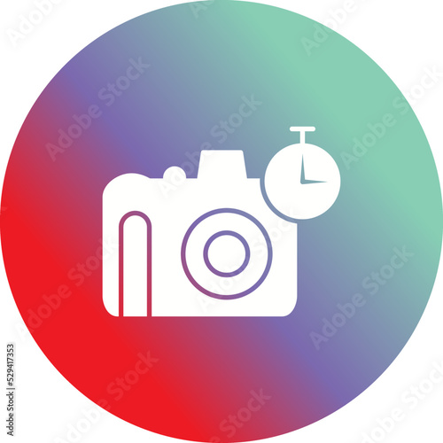 Unique Timer on Camera Vector Icon