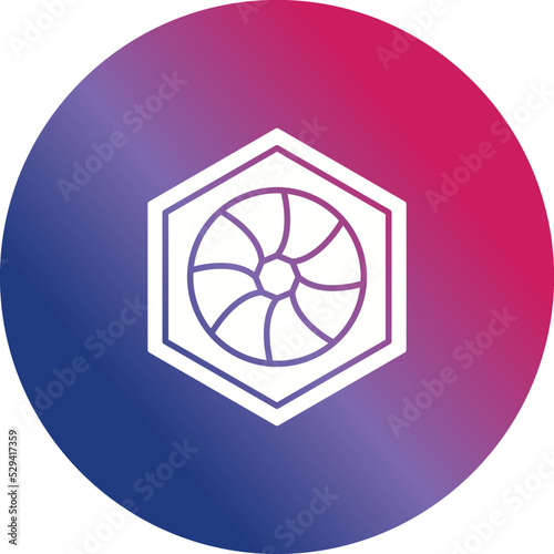 Unique Hexagonal Diaphram Vector Icon