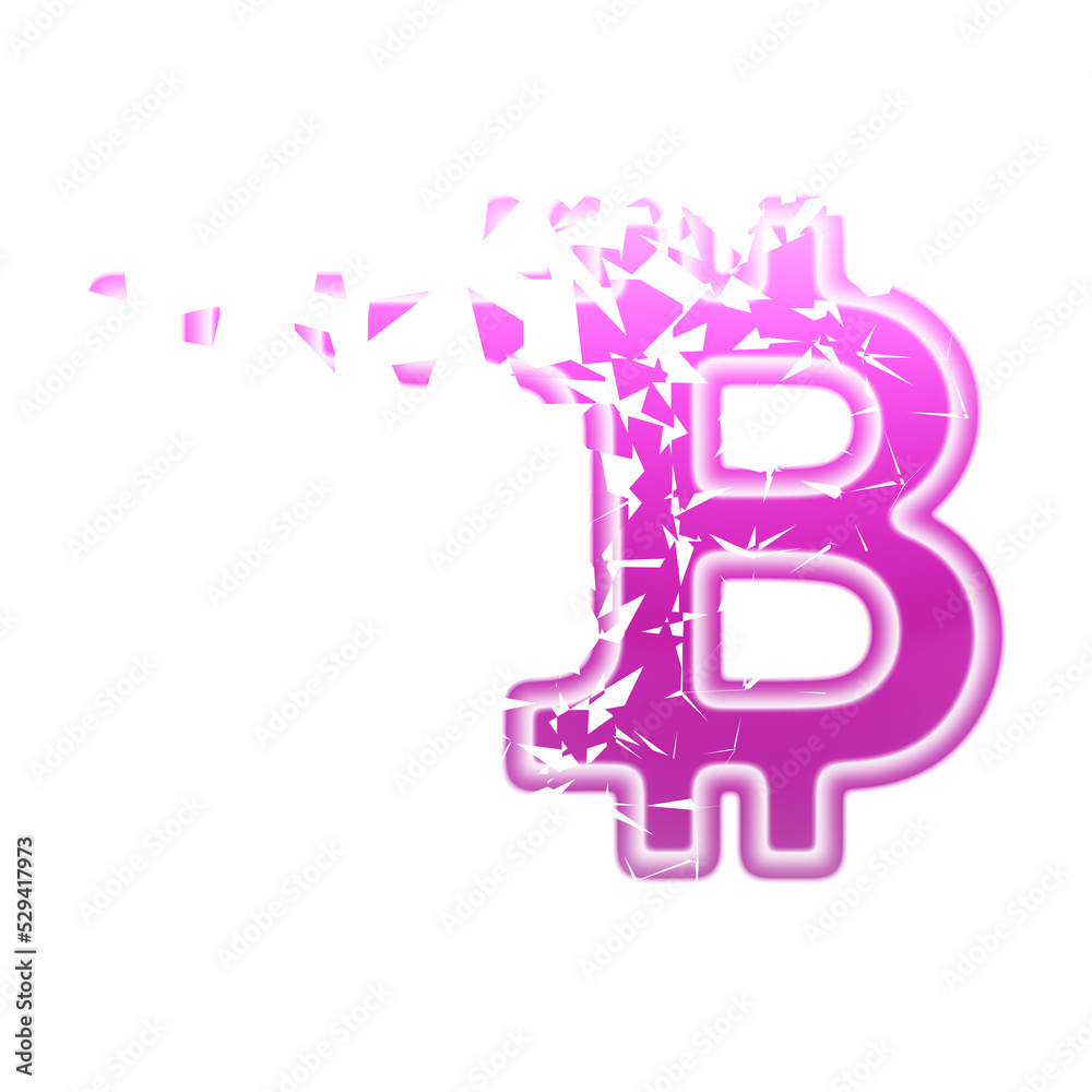 Scattered bitcoin icon isolated in white background. Illustration. Scattered bitcoin icon isolated in white background. Illustration.