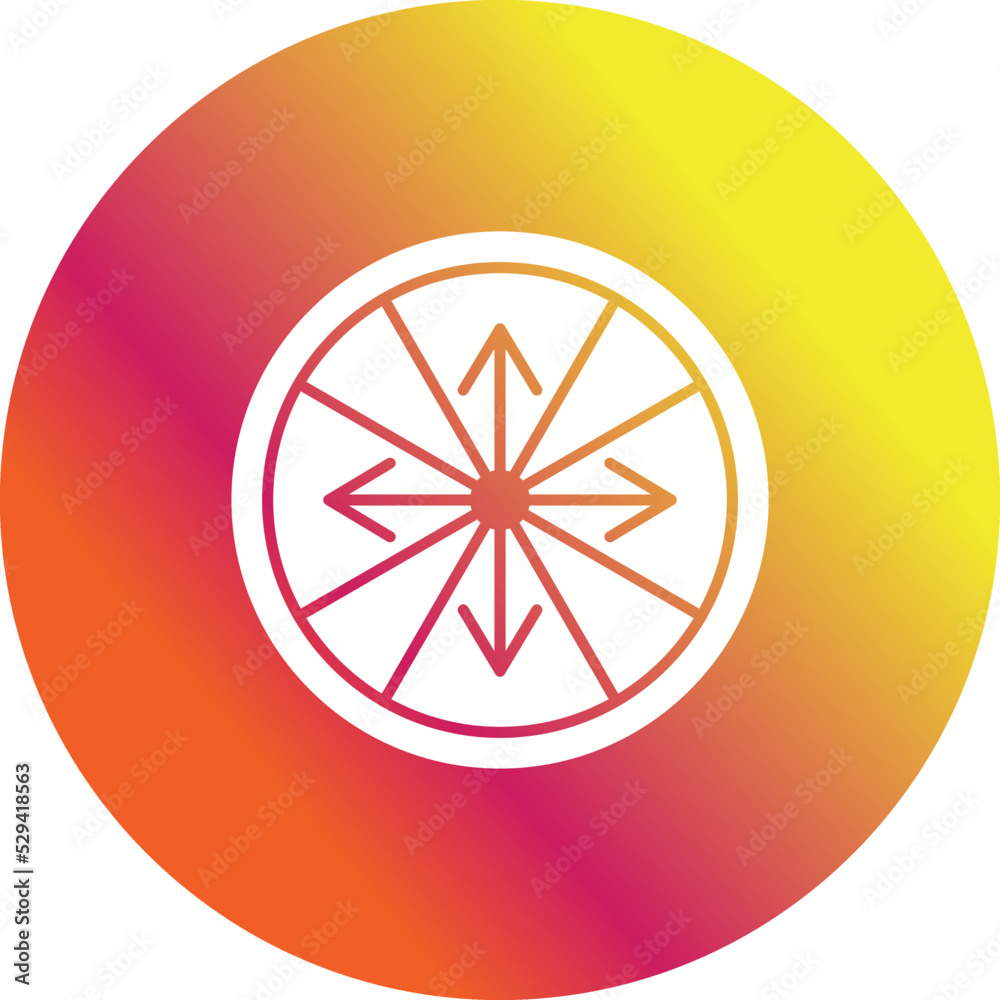 Roulette with Arrow Vector Icon