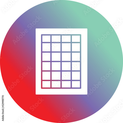 Table of Rates Vector Icon