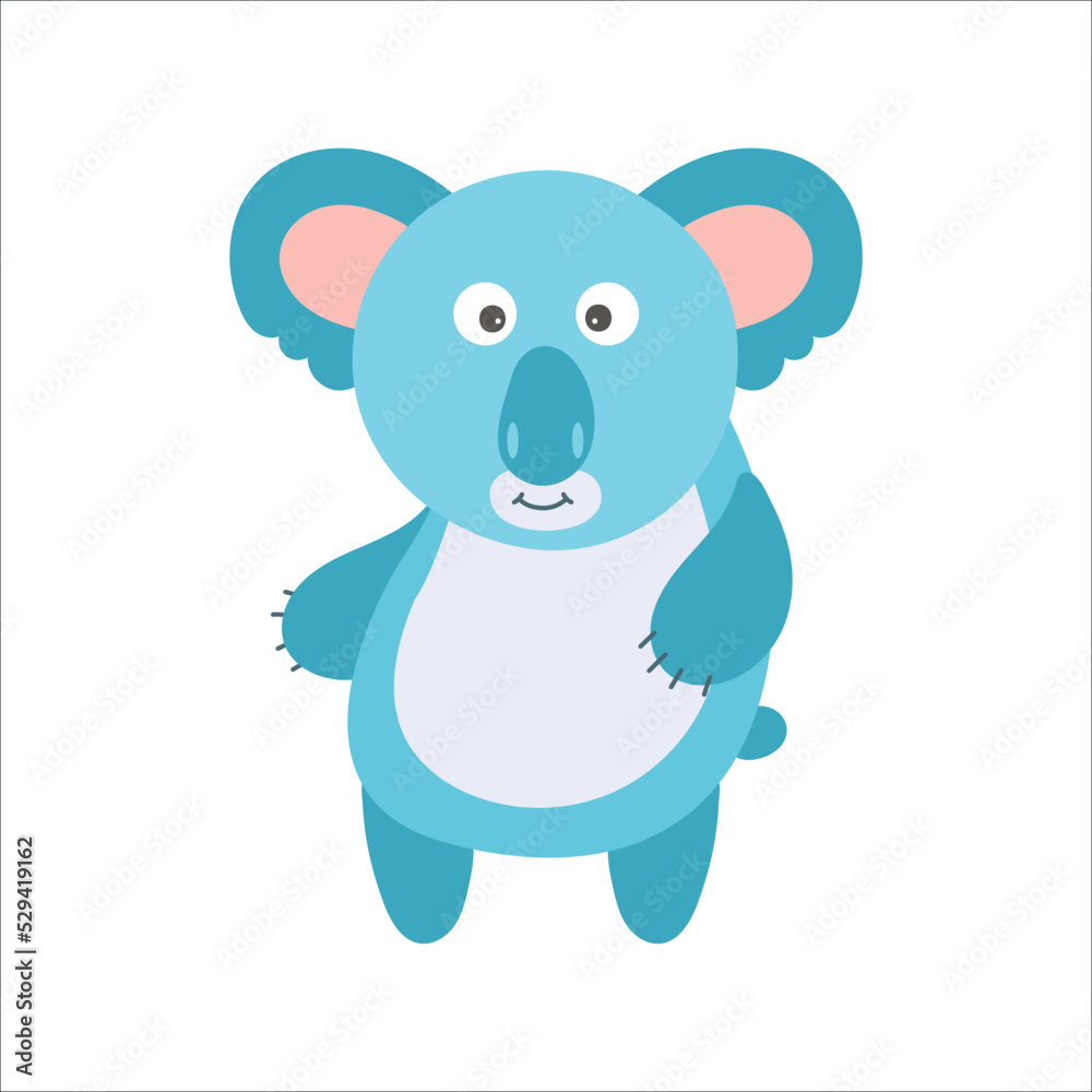 Vector cartoon koala. African animal. funny kind koala bear. Funny cute Adorable little african animal for fashion print, kids wear, nursery, poster, invitation, greeting card design Vector cartoon koala. African animal. funny kind koala bear. Funny cute Adorable little african animal for fashion print, kids wear, nursery, poster, invitation, greeting card design