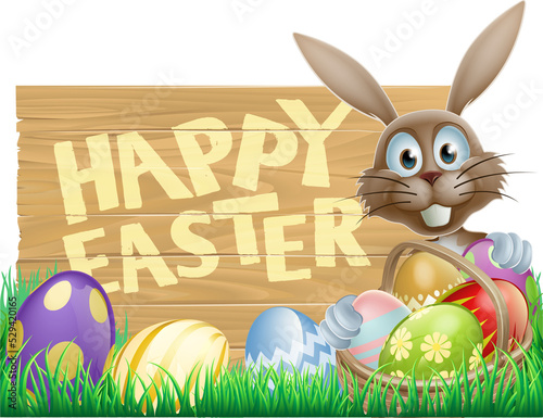 Canvas Print Happy Easter rabbit
