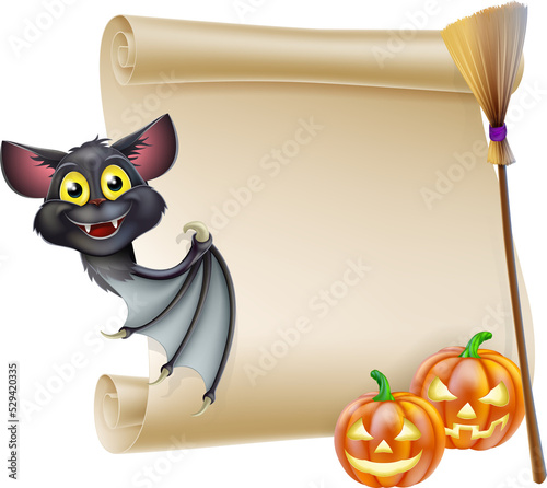 Halloween scroll with space