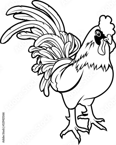 Stylised rooster illustration