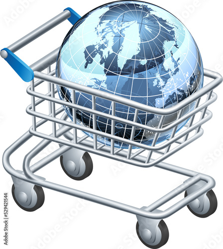 Shopping trolley globe