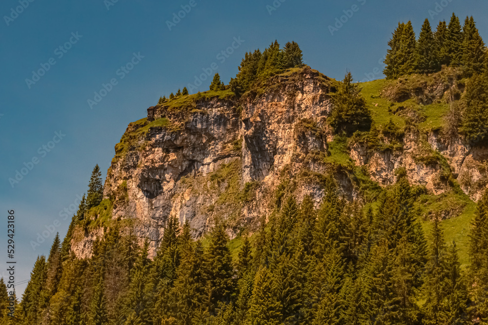 Beautiful alpine summer view at the famous Kitzbueheler Horn summit, Kitzbuehel, Tyrol, Austria