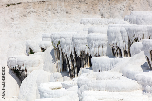 White volcanic limestone rock as background. © schankz