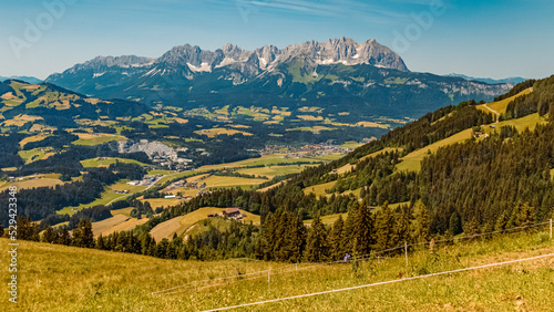 Beautiful alpine summer view at the famous Kitzbueheler Horn summit, Kitzbuehel, Tyrol, Austria © Martin Erdniss