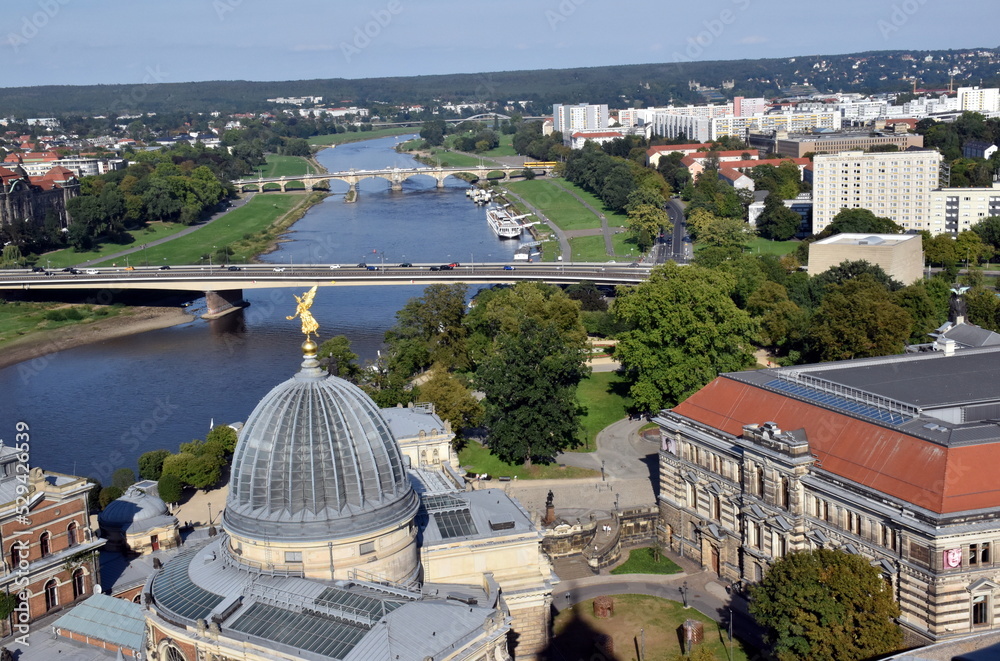 Aussicht auf Dresden im Sommer