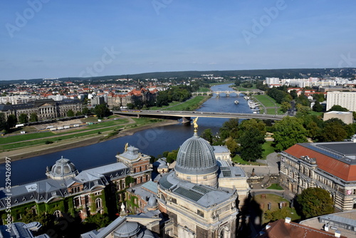 Aussicht auf Dresden im Sommer