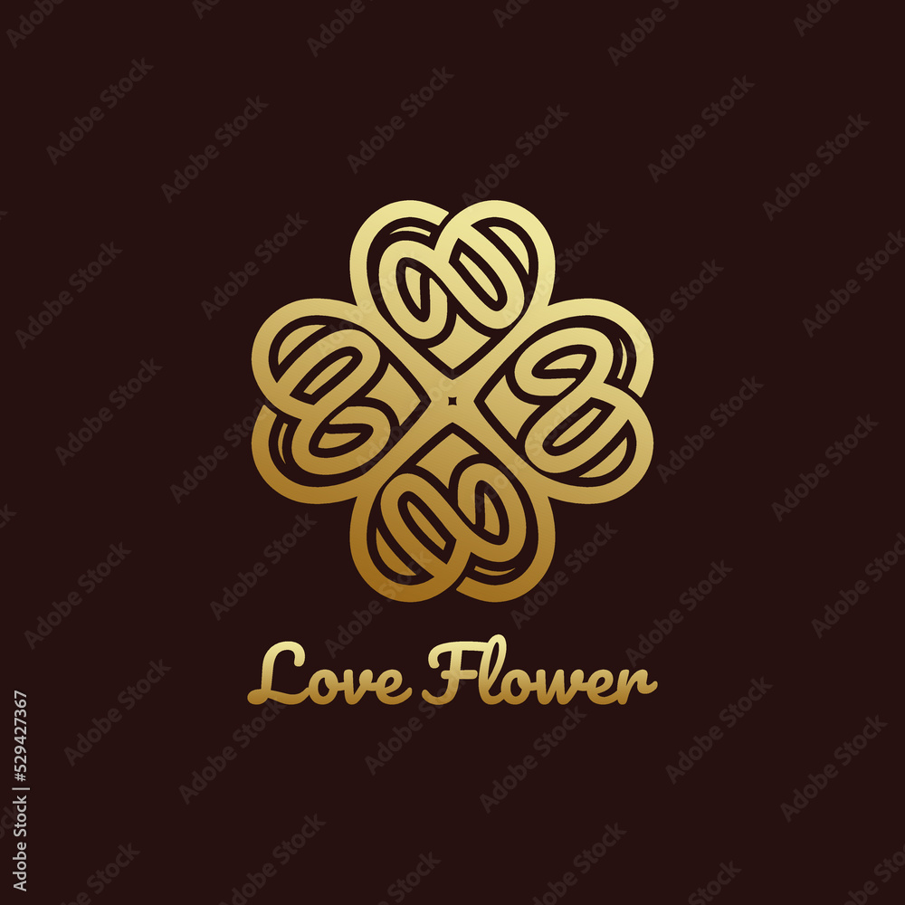 Monogram Love Flower Mandala Vector Design Inspiration