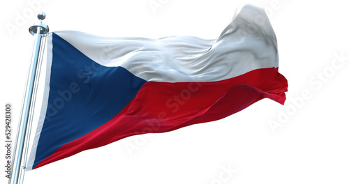 Czech Republic flag on transparent background 4k