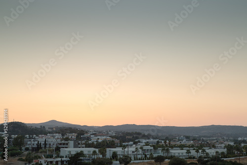 Sunset over Faliraki, Rhodes, Greece