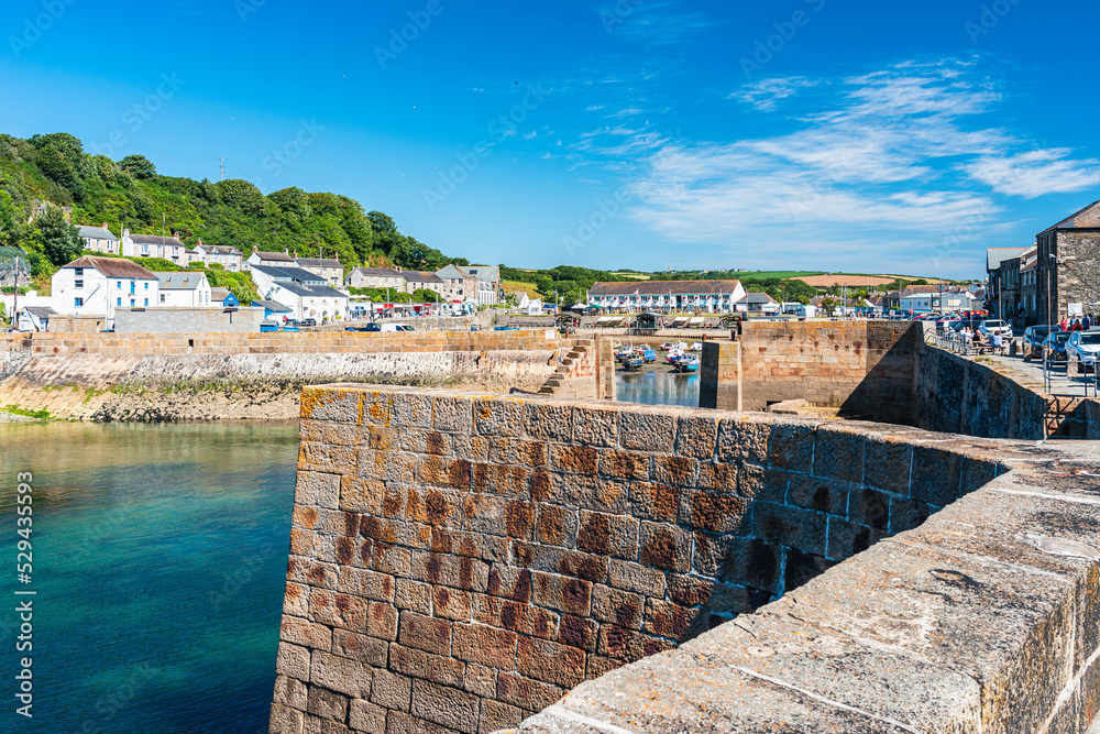 Porthleven Harbour, Porthleven, Helston, Cornwall, England, UK Stock