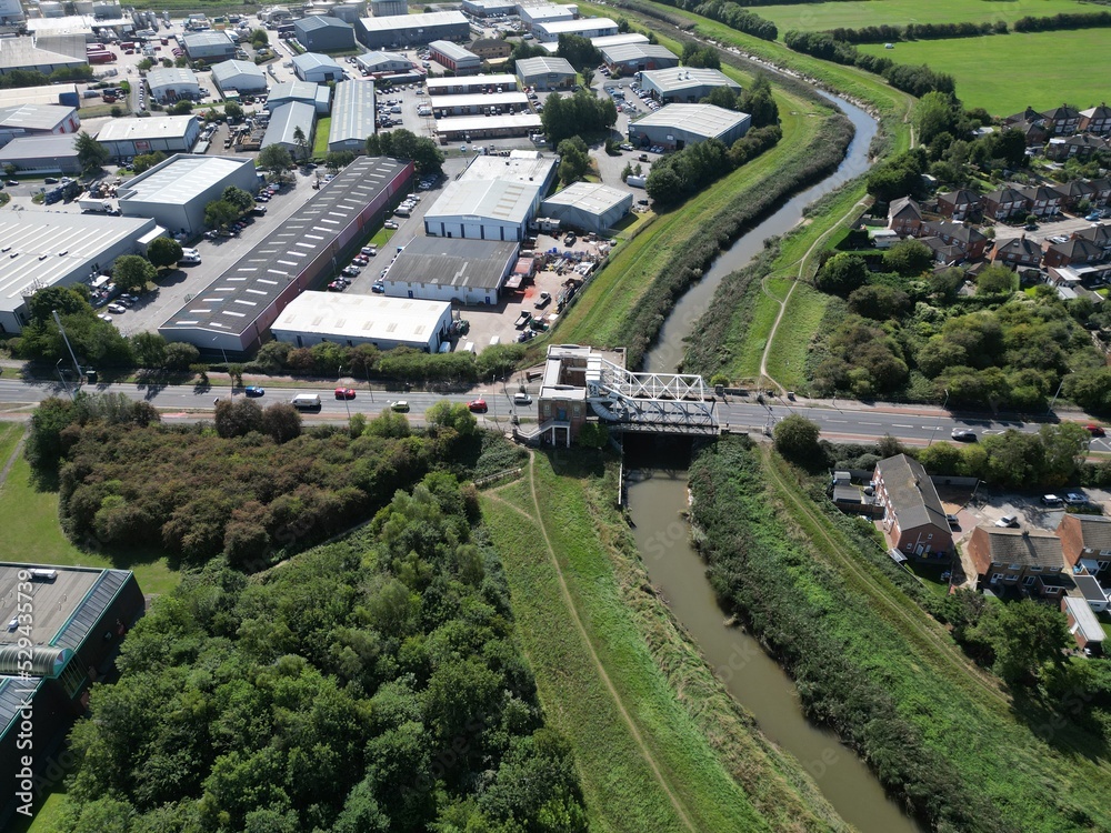 Sutton Road Bridge closed to traffic this is a Scherzer Rolling Bascule