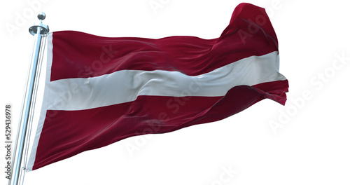 Latvia flag on transparent background 4k