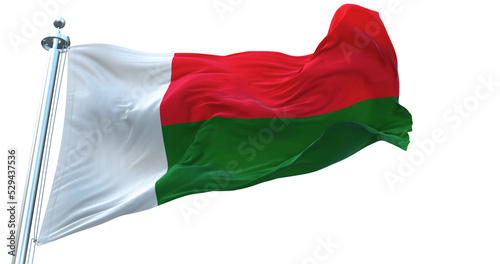  Madagascar. flag on transparent background 4k