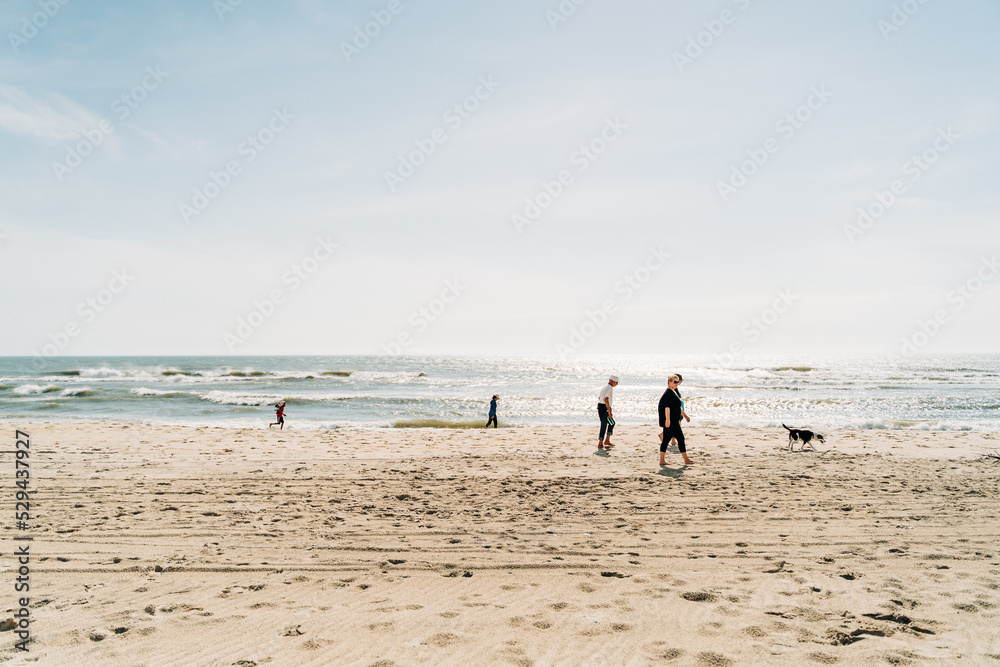 asian family in summer