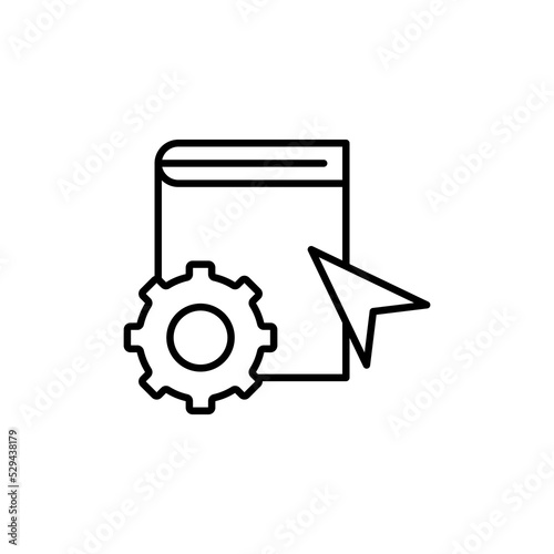 Guide , user manual concept line icon. Simple element illustration. Guide , user manual concept outline symbol design.