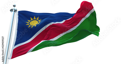 Namibia flag on transparent background 4k