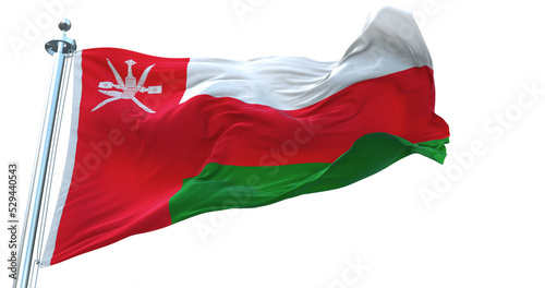 Oman flag on transparent background 4k
