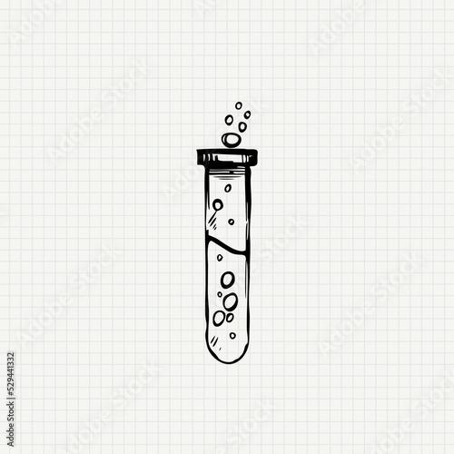 Chemical test tubes icons illustration vector ,laboratory equipment icon ,Laboratory glass 