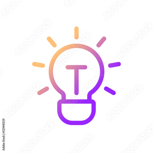 Brilliant idea pixel perfect gradient linear ui icon. Creative thinking. Brainstorming. Sudden insight. Line color user interface symbol. Modern style pictogram. Vector isolated outline illustration