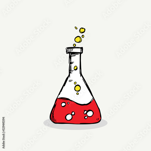 Chemical test tubes icons illustration vector ,laboratory equipment icon ,Laboratory glass 
