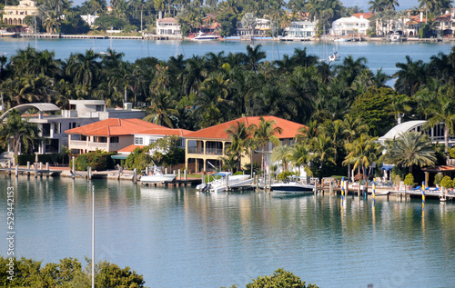 Tablou canvas Luxury waterfront properties Miami Beach