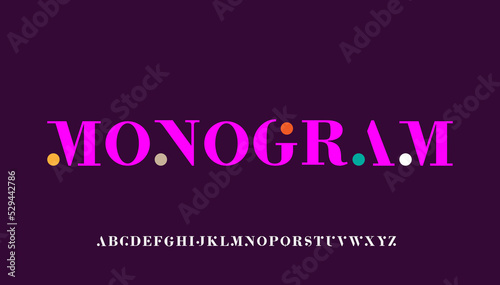 monogram typography letter logo design