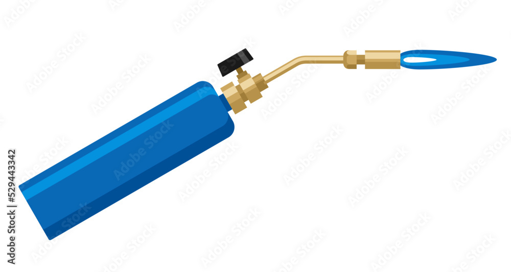 Propane torch - tool with flame of liquefied gas Propane torch - tool with flame of liquefied gas
