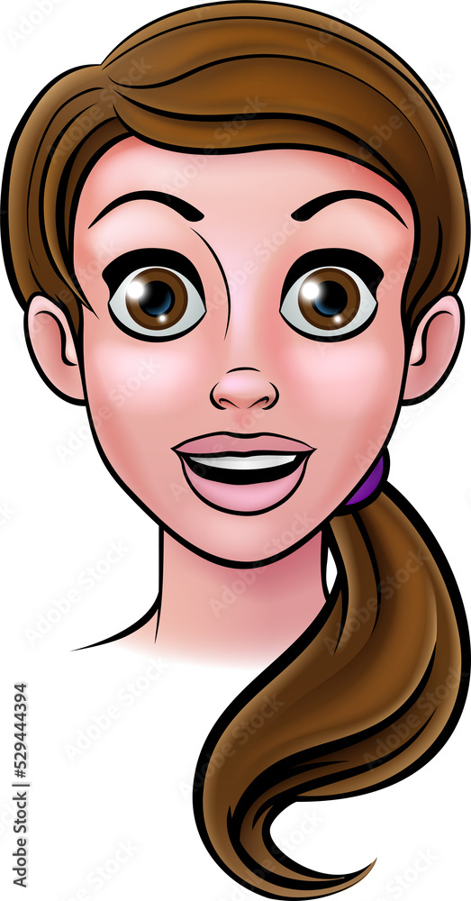 Woman Cartoon Face
