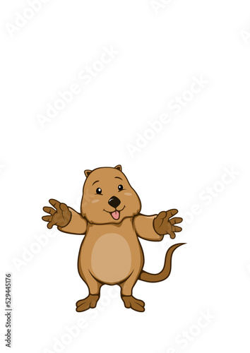 lion cartoon waving