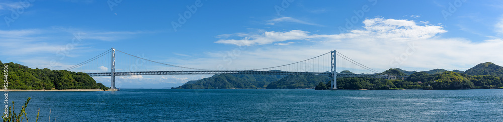 Panorama Landscape of Bridge in the Seto Inland Sea (Innoshima Bridge)