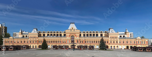 The building of the Nizhny Novgorod Fair is the largest fair in the Russian Empire (1822), panorama. Nizhny Novgorod, Russia