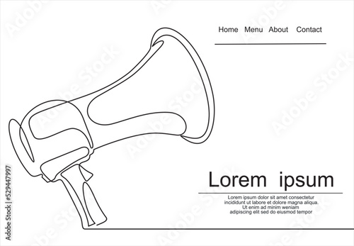 public horn speaker continuous one line