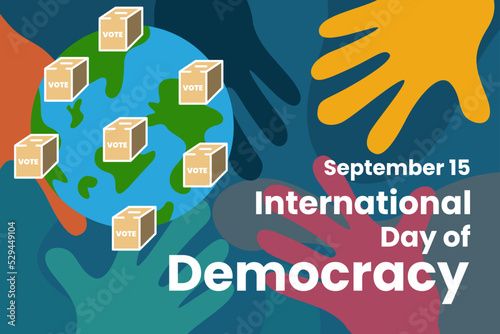 Illustration vector graphic of international day of democracy poster