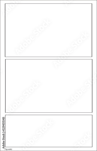 manga farame 1 panel 3 coloumn for manga drawing