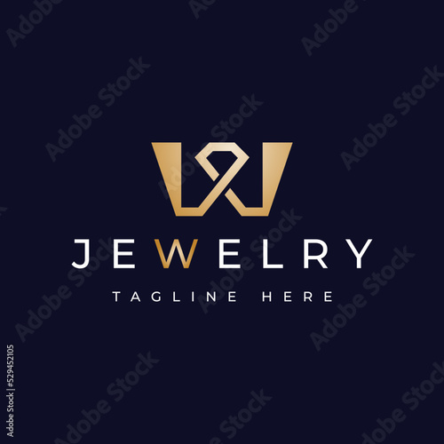 letter W diamond logo design