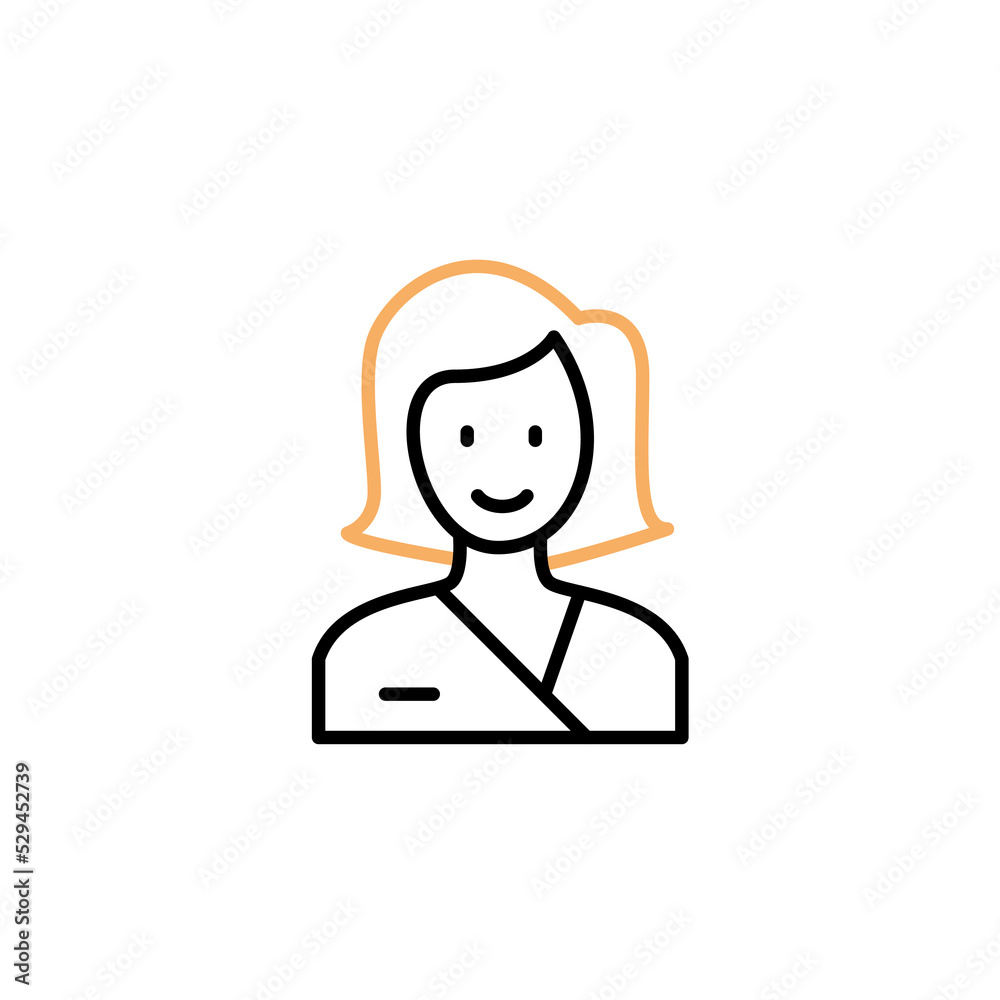 assistant line icon. Simple element illustration. assistant concept outline symbol design. assistant line icon. Simple element illustration. assistant concept outline symbol design.