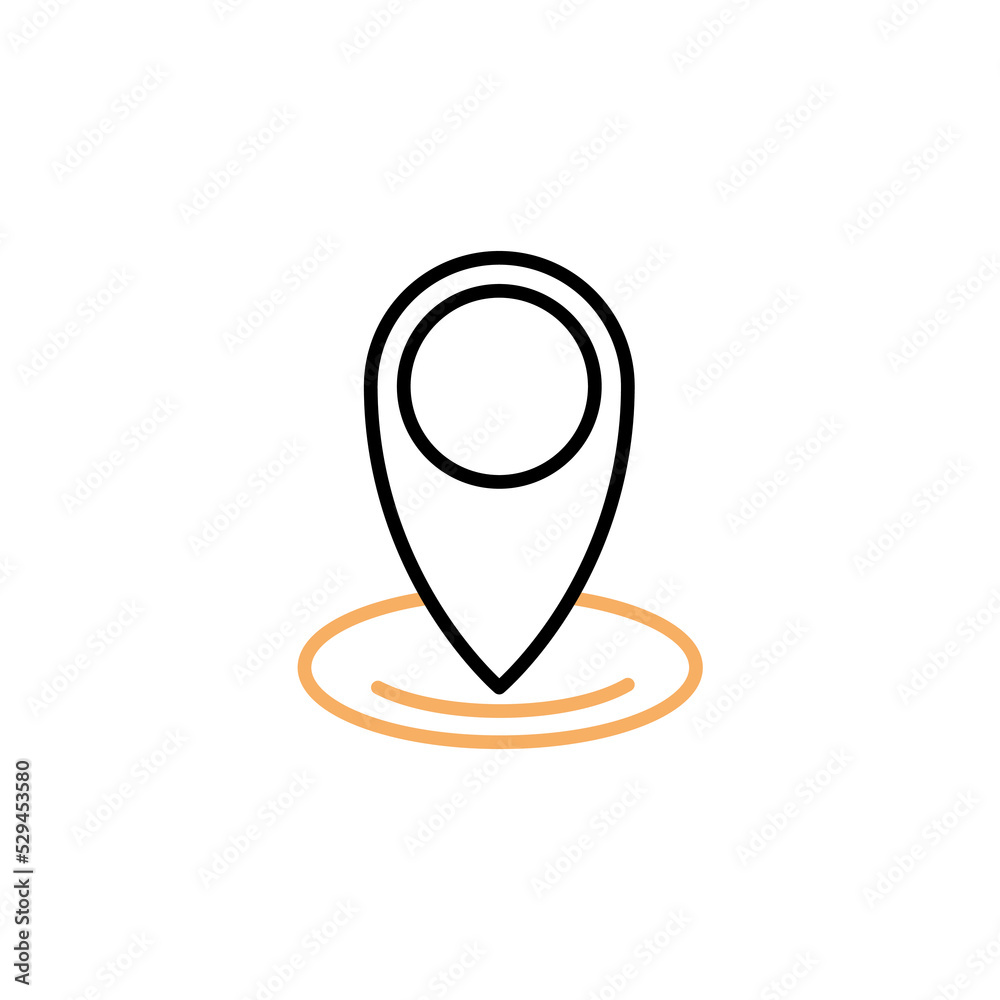 location line icon. Simple element illustration. location concept outline symbol design. location line icon. Simple element illustration. location concept outline symbol design.