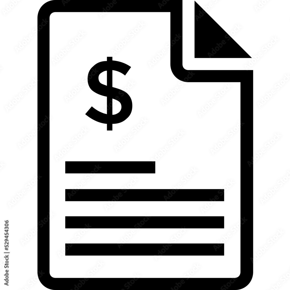 Bank Statement Vector Icon Bank Statement Vector Icon