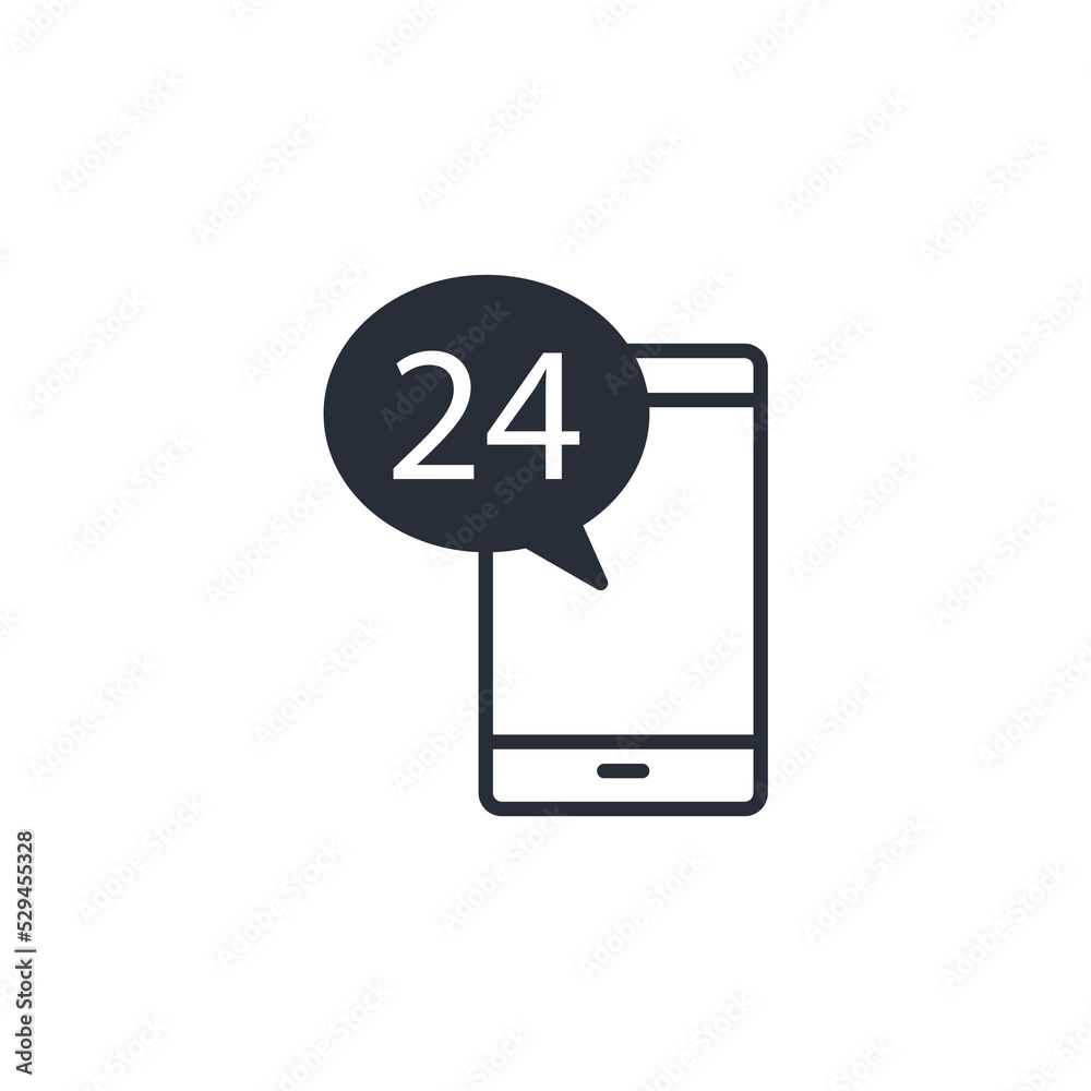 Smart phone service line icon. Simple element illustration. Smart phone service concept outline symbol design.