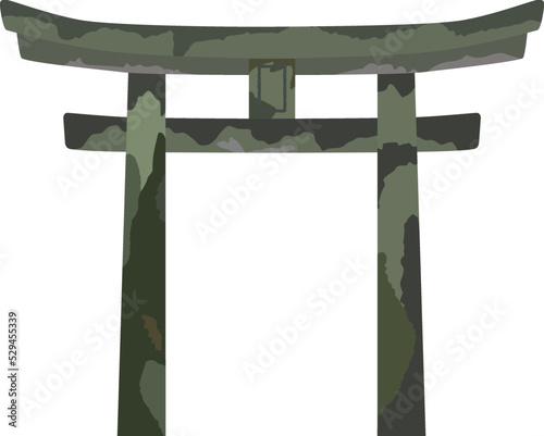 古い鳥居のイラスト