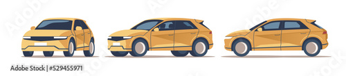 City SUV isolated. Car vector template on white background.