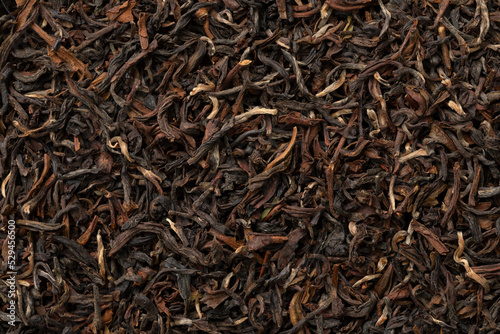 Indian Ambootia Darjeeling tea close up full frame as background photo